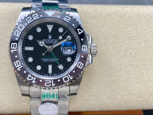Reloj Premium Compatible Rlx Gmt Bruce Wayne Suizo Acero Negro/gris Negro (Reacondicionado)