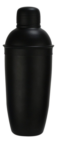 Coqueteleira Preta Em Aço Inox 500ml