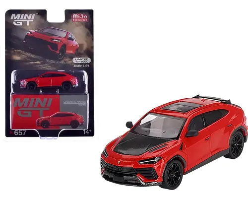 Miniatura Lamborghini Urus Performante Mini GT Vermelha Escala 1