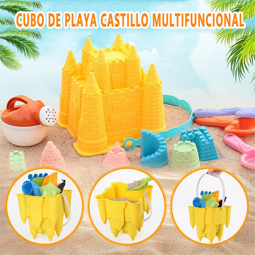 14 Piezas Castillo De Playa Playset Regalo Para Niños