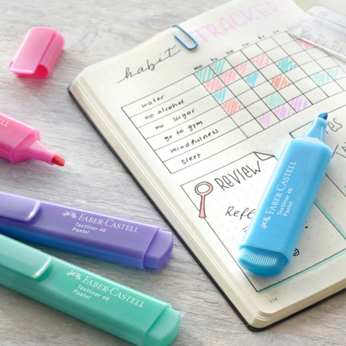 Set 4 Marcadores Marcatextos Color Pastel Faber Castell Tl46