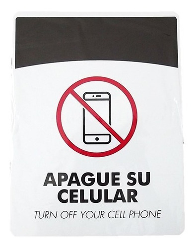 Aviso Señal Apague Su Celular 21x16cm Señalizacion