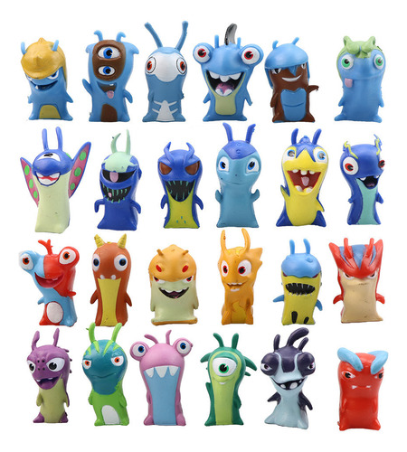 24 Figuras De Muñecos Slugterra Sluggy Elf, Adornos Hechos A