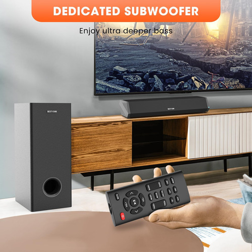 Bestisan Barras De Sonido Para Tv Con Subwoofer, Barra De So