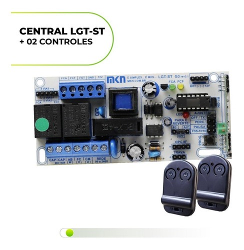 Kit Central Lgt-st (modelo Ppa Sem Rampa) + 02 Controles