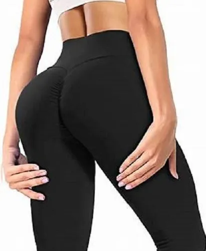 Calza De Supplex Negro Chupin Deportiva Leggings Tiro Alto