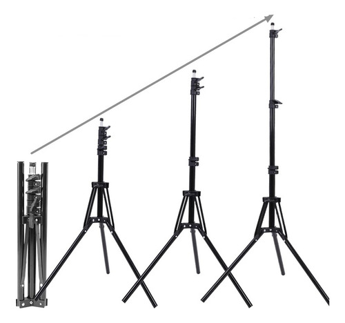 Light Stand Soporte Para Luz O Flash Altura 2mt Colapsa 50cm