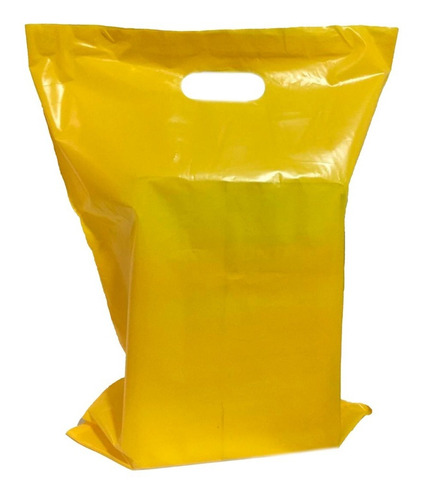Bolsas Plásticas Para Boutique Plana Color Amarillo 30x40 
