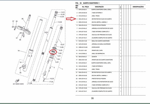 Imagem 7 de 10 de Retentor De Bengala Xt660/xtz660 - São Dois Retentores