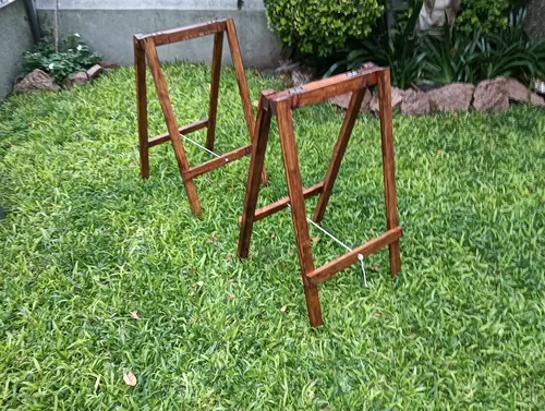 Juego De Caballetes Con Protector De Madera A Elección