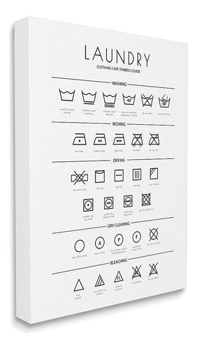 Stupell Industries Laundry Cleaning Symbols Minimal Design C