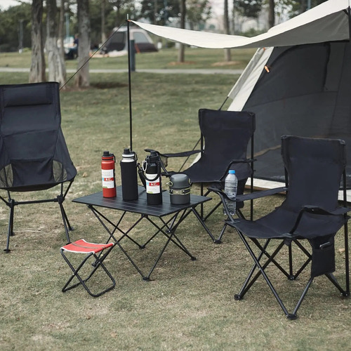 Silla Playera Grande Plegable Playa Camping Porta Vaso