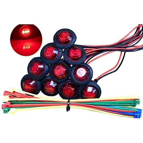 Juego De 10 Luces Indicadoras De Señal De Giro Led Roj...