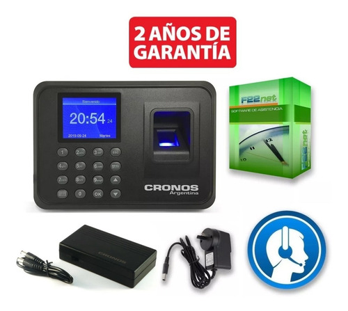 Imagen 8 de 10 de Reloj Cronos Huella Digital Control Horario Asistencia C/ups