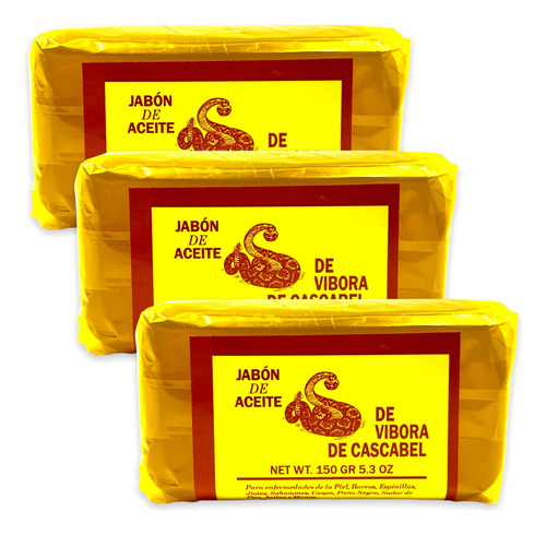 Yerbero - Paquete De 3 Aceites De Jabn Vibora De 5.29oz Cada