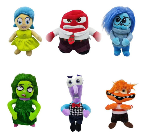 . 6 Juguetes De Peluche Heads Up Dolls Inside Out Rage Rage