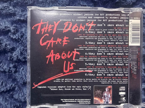 Cd Michael Jackson They Don't Care About Us Single Áustria