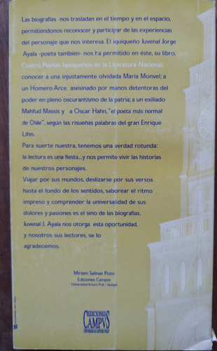 Cuatro Poetas Iquiqueños En La Lit Nac - Juvenal Ayala (ded) (Usado)