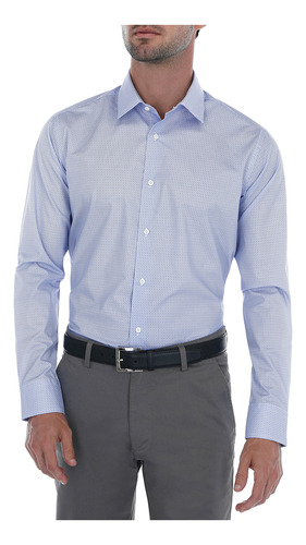 Camisa Scappino Business Casual Estampada De Algodón 686