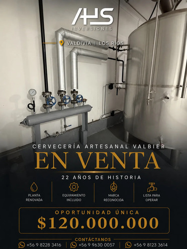 Cervecería Valbier Equipada En Venta, Valdivia