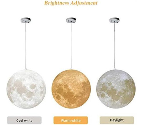 Mq Lámpara Colgante Moon De 10 Pulgadas Con Control Remoto,