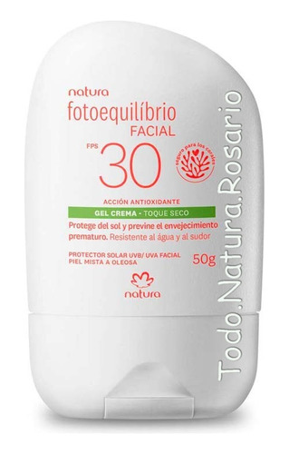 Protector Solar Facial Piel Grasa Fps30 Todo Natura Rosario