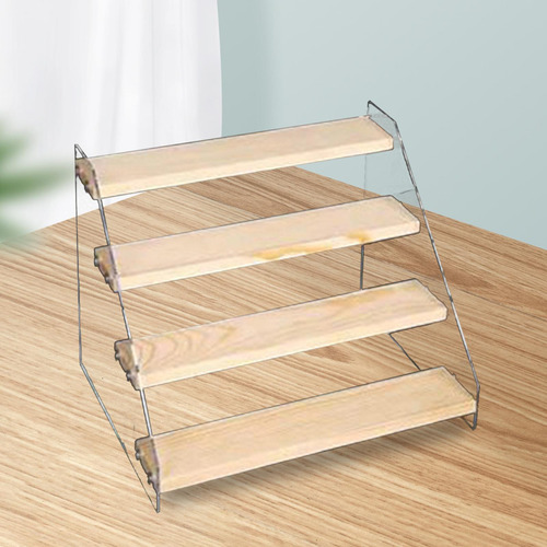 Expositor De Madera Con Soporte De Acrílico 4 Capas
