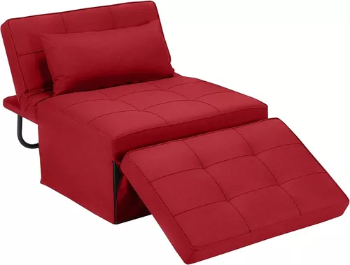 Sofa Cama Plegable 4 En 1 Respaldo Ajusta Color Gris Bigsyy
