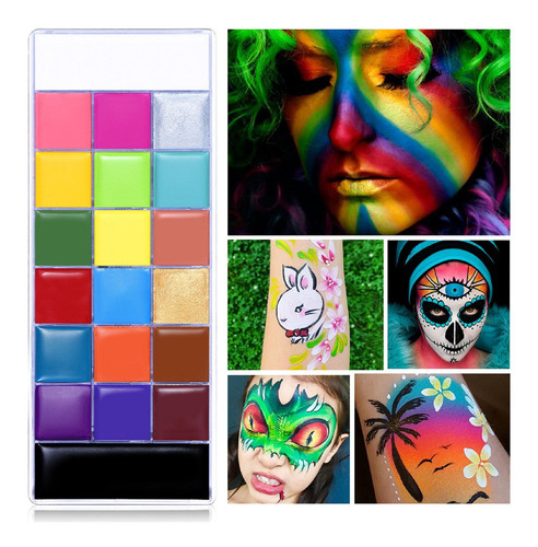 Imagen 2 de 9 de Pintura De Cara De Acuarela De Maquillaje De Escenario De Co