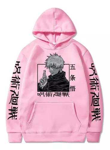 Japón Anime Jujutsu Kaisen Gojo Satoru Sudaderas Sudadera Sudadera Casual  Anime Pullover Print Suelto Manga Larga Sudadera con capucha para hombres  Streetwear Rojo1