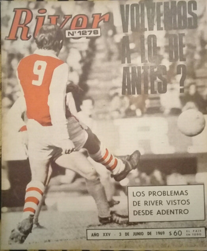 Revista River 1278 Campeonato 1969 River 0 Huracan 0