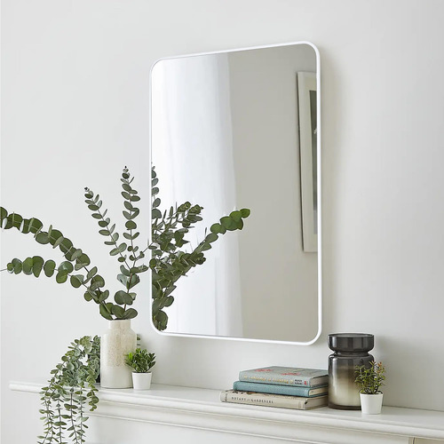 Culer Espejo De Pared De Baño Blanco Espejo Rectangular De