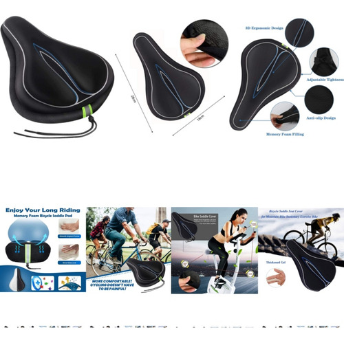 Funda De Gel Para Asiento De Bicicleta Extra Suave11.0 X 7.0