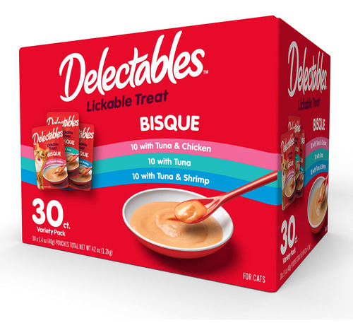 Delectables Bisque - Paquete Variado De Golosinas Para Gatos