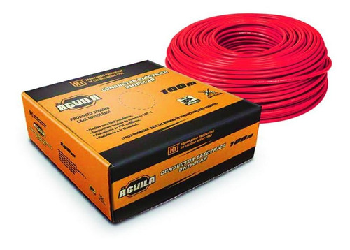 Cable Eléctrico Cal. 10 Rojo Tipo Thw 1 Hilo 100mts