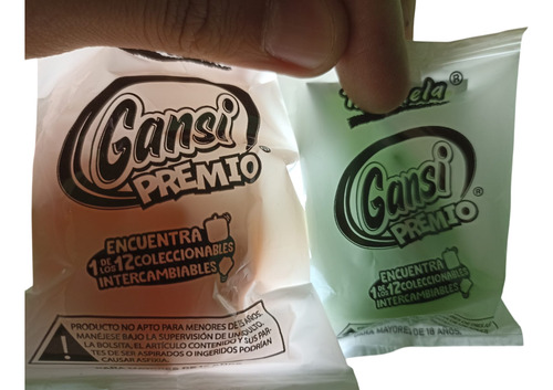 Gansi Premio Kawis 12 P' 6 Figuras Selladas Marinela Gansito (Usado)