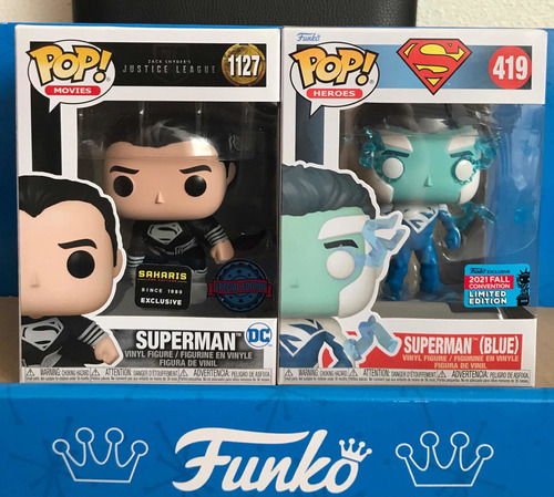 Funko Superman Blue 419 Y Superman 1127 Set De Dos Piezas (Usado)