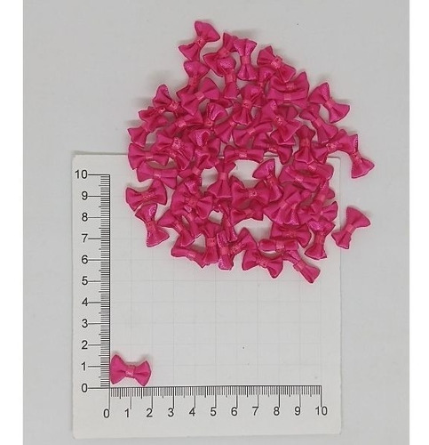 100 Mini Laços De Cetim  2,1 Cm - Pink - Lembrancinhas