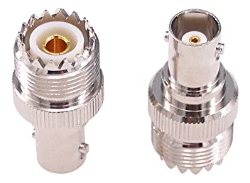 Pack De 2 Adaptadores Bnc F A Uhf F So-239 Conectores Rf