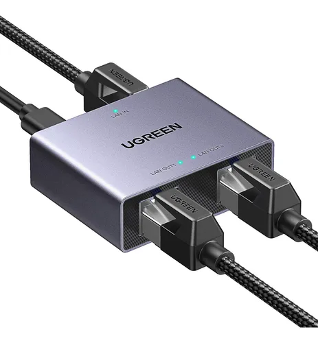 Divisor Ethernet Ugreen 1000 Mbps 1 A 2 Para Pc, Portátil, P