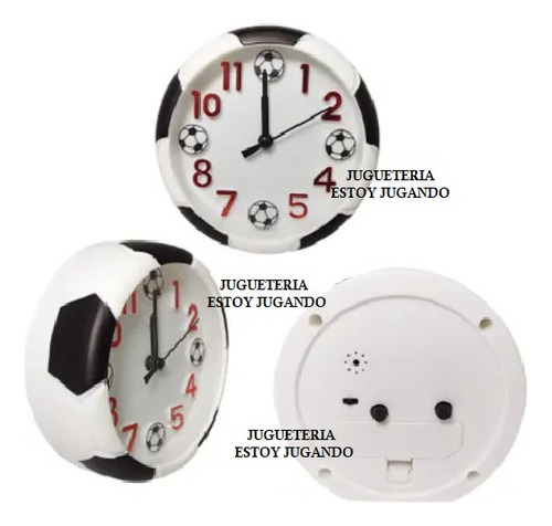 Reloj Fútbol Pelota Despertador Muy Bueno Hermoso Sale Ya Blanco
