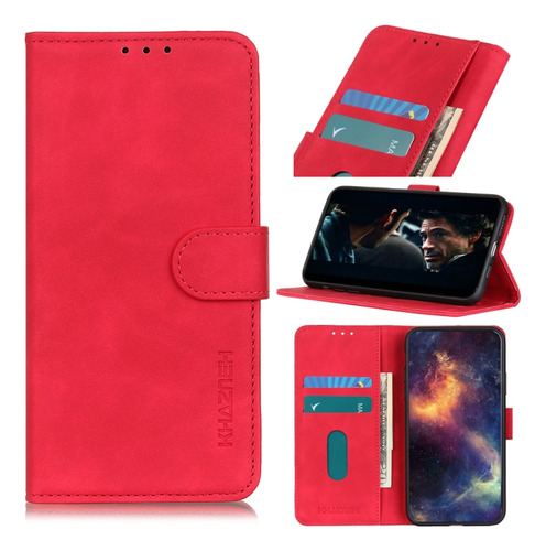 Funda Roja Para Motorola Moto G Play 2021 Khazneh Retro Text