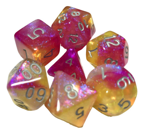 3 Juego De Dados Poliédricos Juego De Dados 7 Die Rpg D4 D6