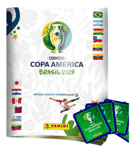 Pack Álbum  + 50 Sobres Copa América  Brasil 2019 Panini