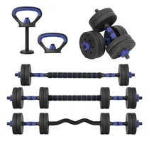 Comprar Set Mancuernas Ajustables Altera 10kg Barra Disco Pesa Rusa Color Azul