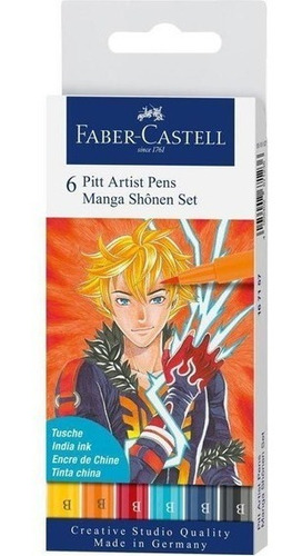 Marcadores Faber-castell Pitt Artist Manga Set X6 Piezas X1 