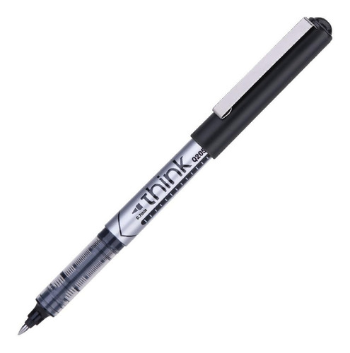 Roller Ball Bolígrafo Tinta Deli Think Negro Azul 0.7 Mm X12 Color Del Exterior Según Tinta