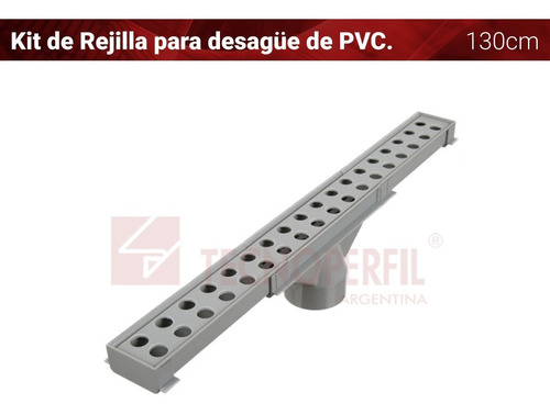 Rejilla Desague Lineal De Pvc  De 1,30mts.