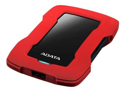 Imagen 3 de 3 de Disco duro externo Adata AHD330-1TU31 1TB rojo