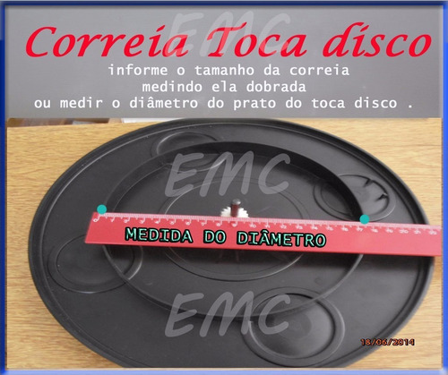 Correia De Toca Disco Vinil 23 Cm Prato 14 A 15 Cm Diametro